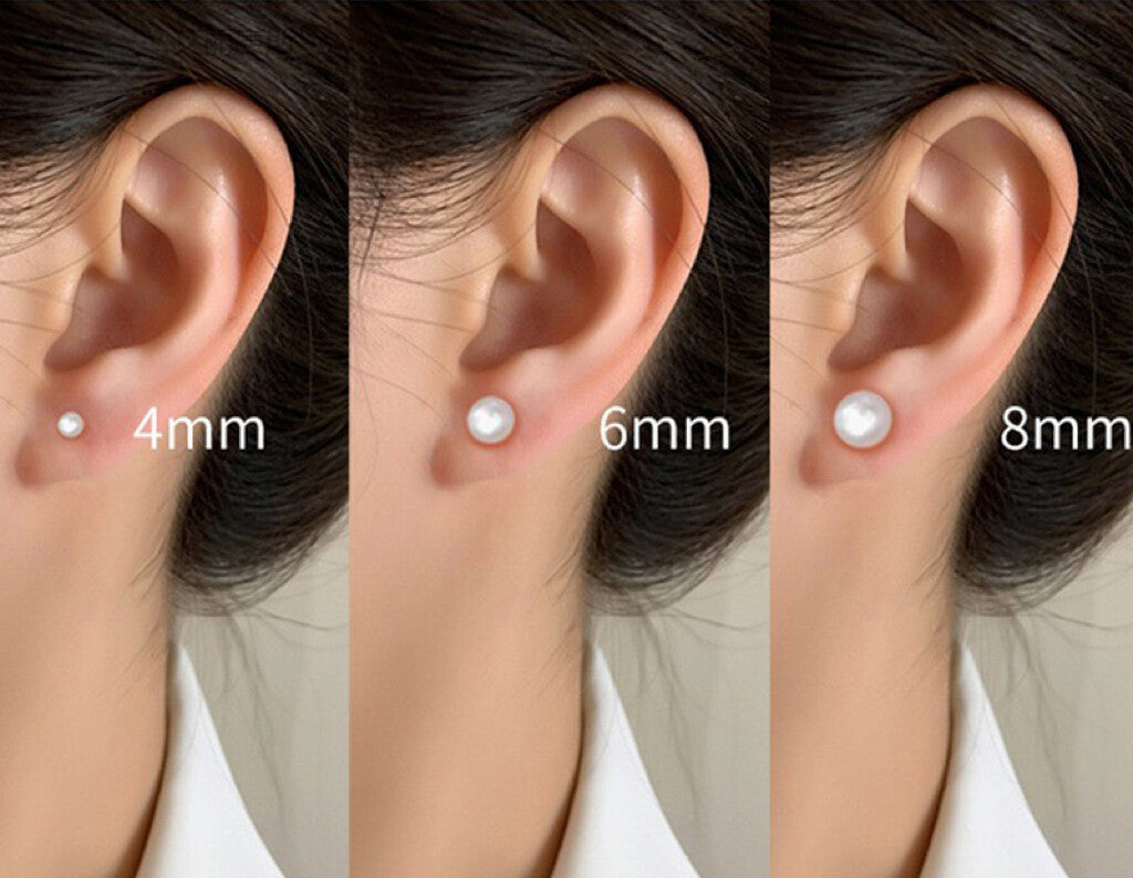 925 Sterling Silver Beatutiful Pearl Stud Earrings Women Girls Jewellery Gift