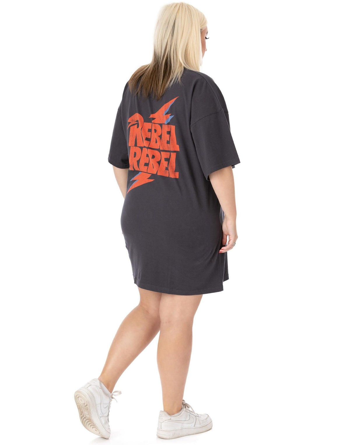 David Bowie Oversized Short Sleeved T-Shirt | Womens Grey | Official Merch