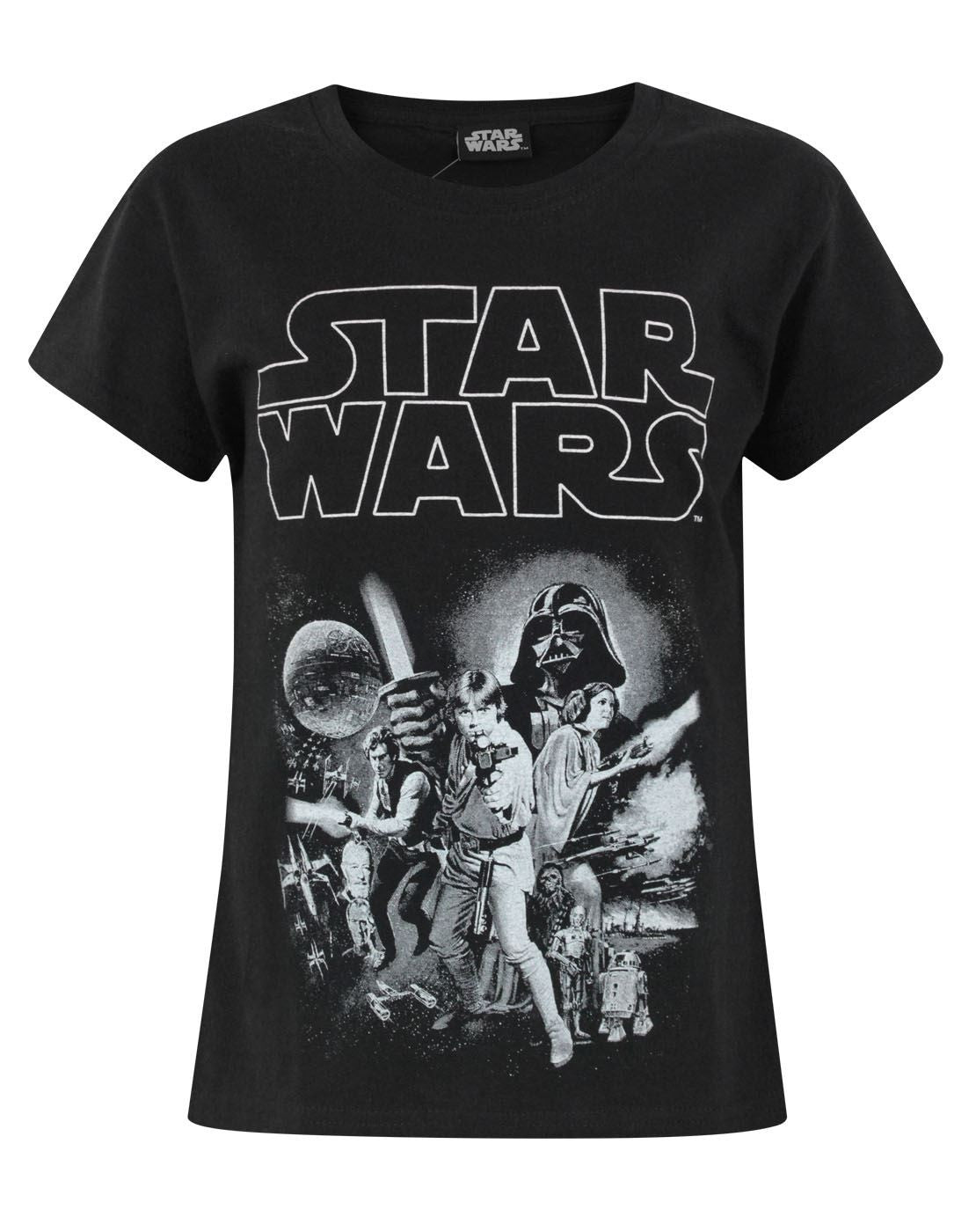 Star Wars Short Sleeved T-Shirt | Girls Black | Official Merch