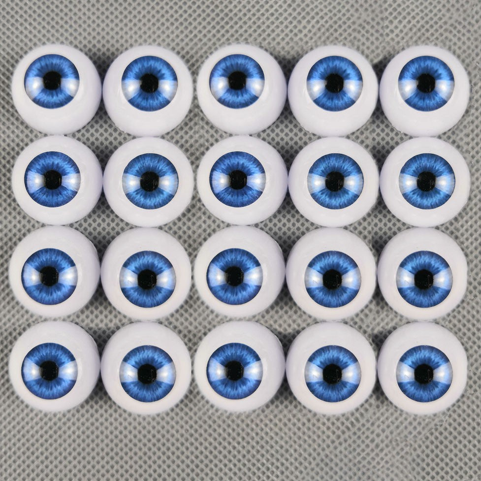 10 Pairs Half Round Acrylic Eyes Eyeballs for Reborn Baby Dolls Kit DIY Repair
