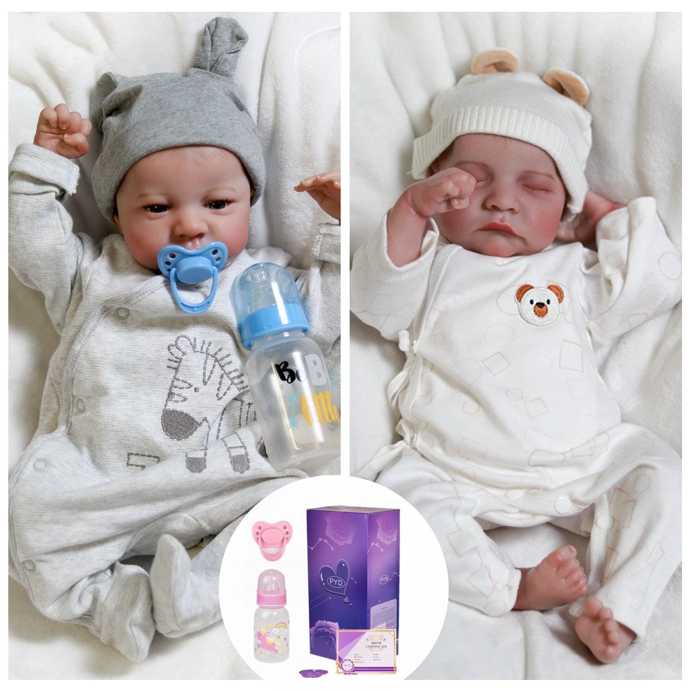 Realistic Reborn Dolls Baby Girl/Boy/Twins Vinyl Silicone Real Life Newborn Doll