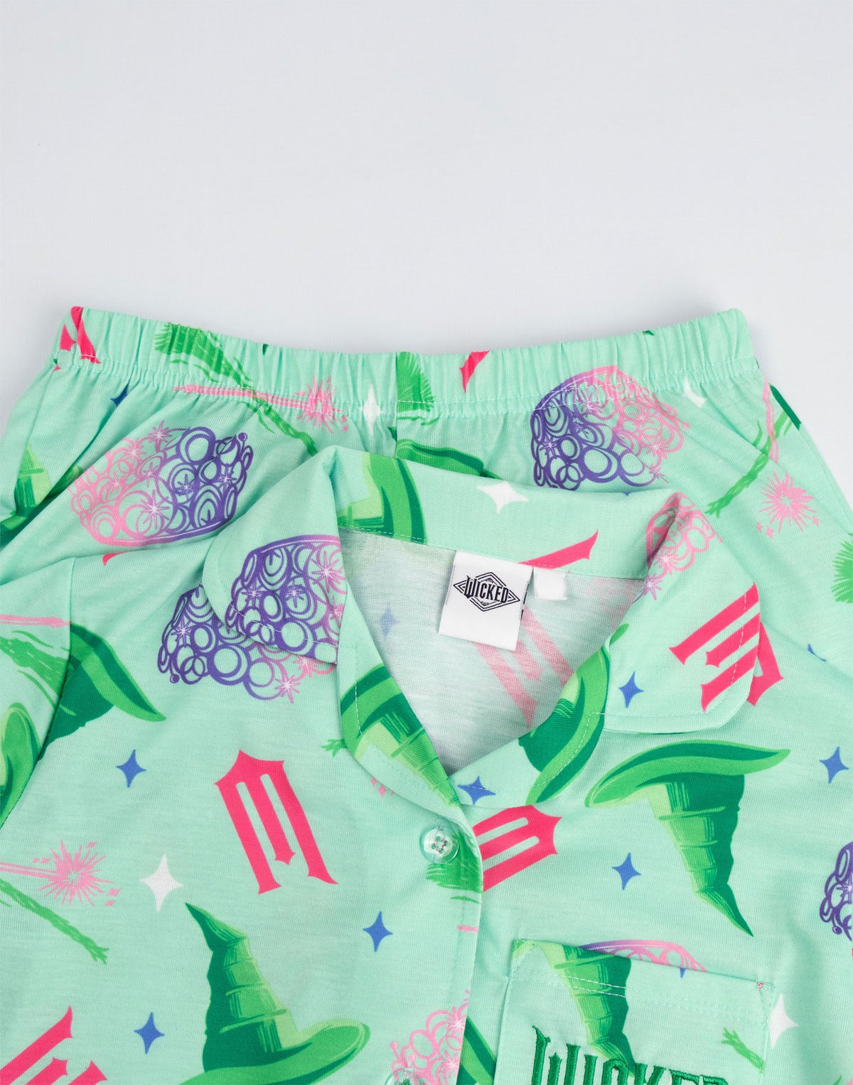 Wicked Long Sleeve Long Leg Pyjama Set | Girls Pink | Official Merch