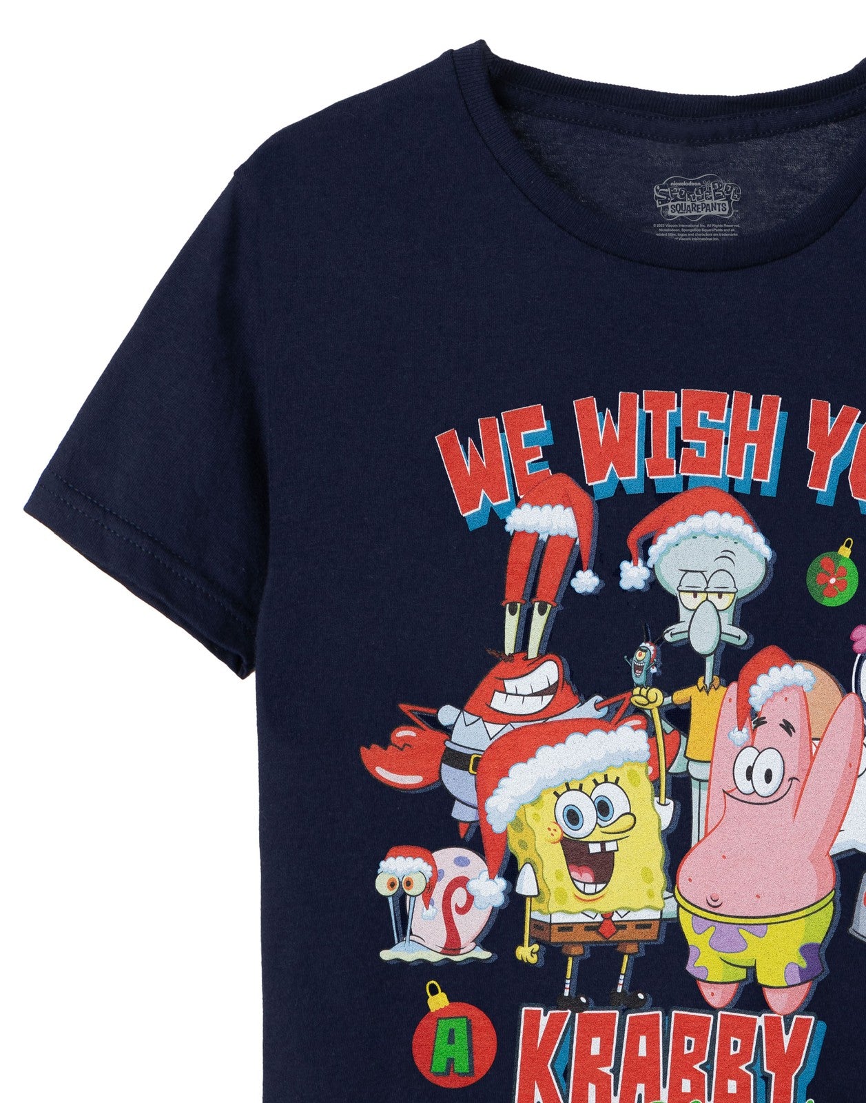 SpongeBob SquarePants Short Sleeved T-Shirt | Unisex Kids Navy | Official Merch
