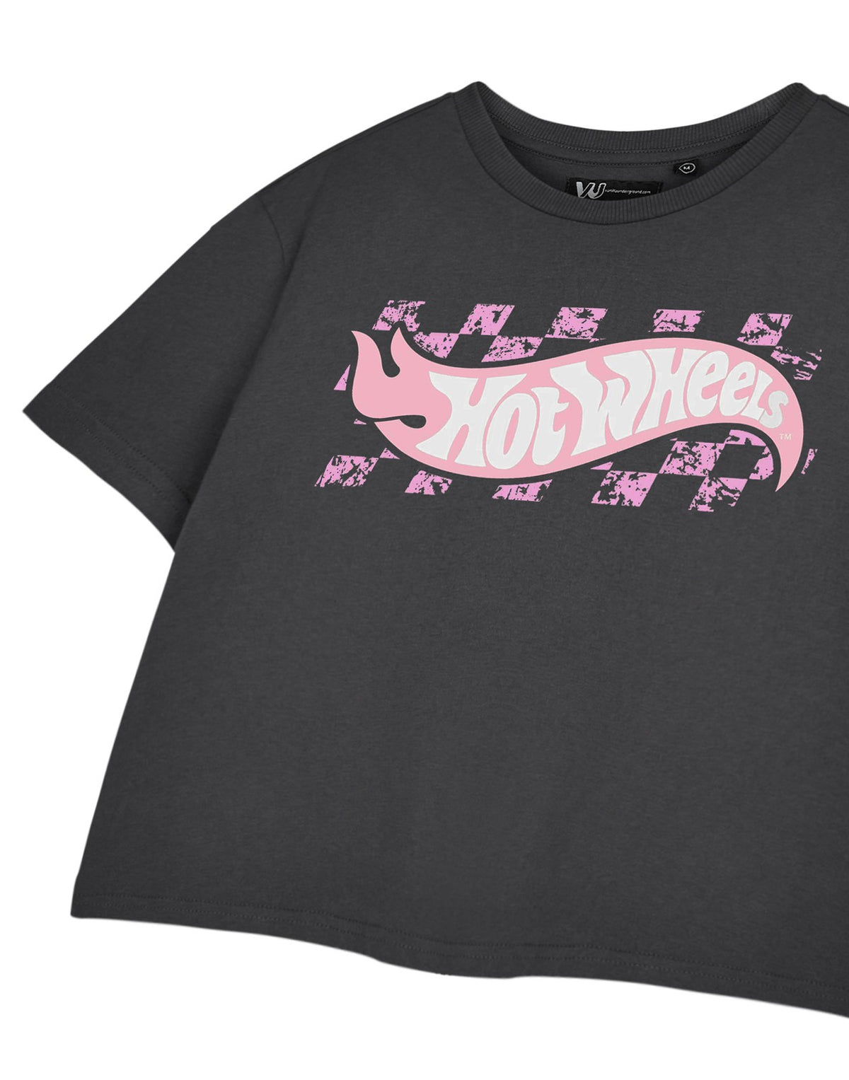 Hot Wheels Cropped Short Sleeved T-Shirt | Womens Charcoal | Official Merch