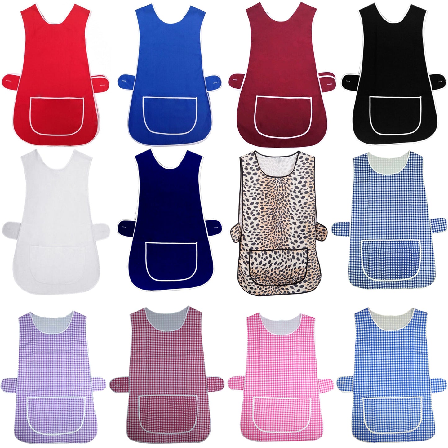 LADIES TABARD WOMENS TABBARD APRON WITH POCKET KITCHEN CLEANING CHEF WORK WEAR