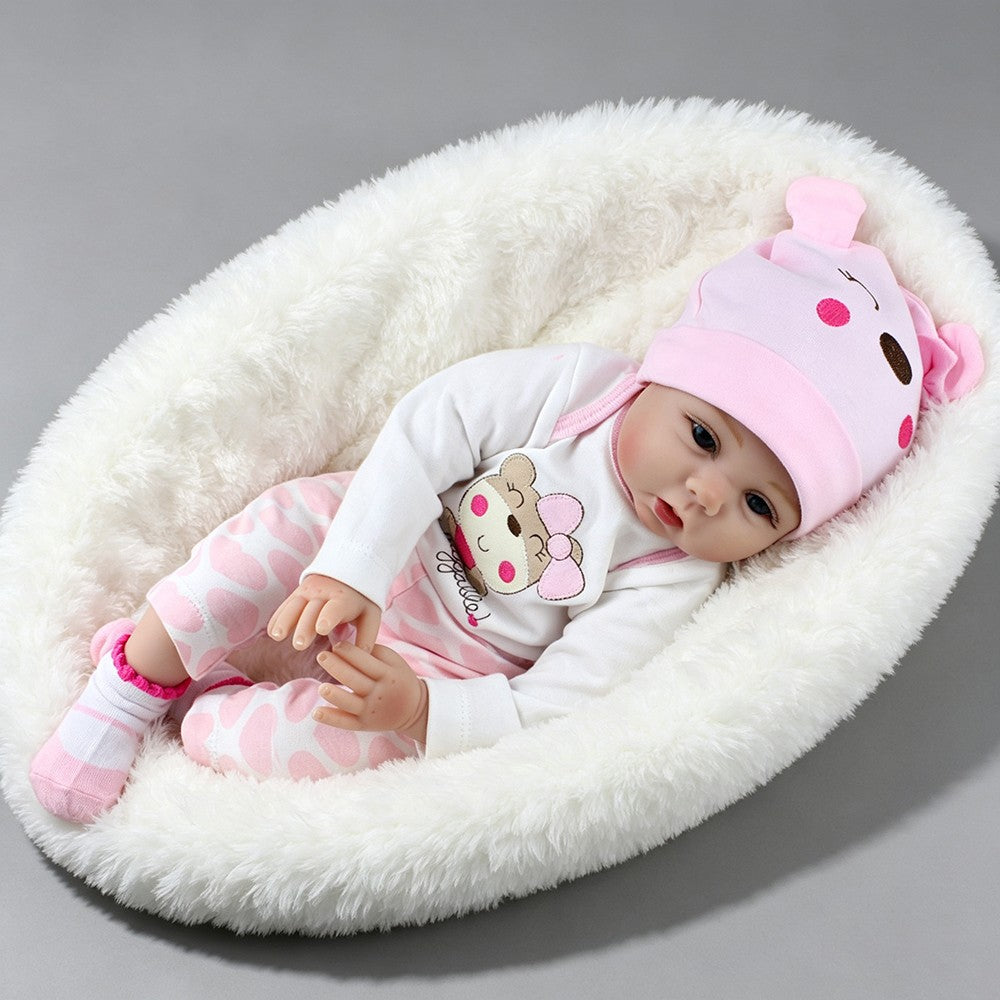 22" Reborn Baby Dolls Vinyl Silicone Realistic Newborn Girl Doll Lifelike Gift