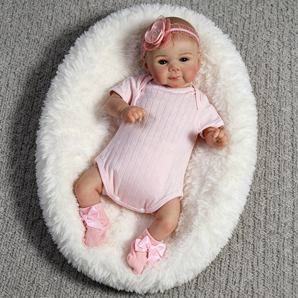 18" Reborn Baby Dolls Vinyl Silicone Realistic Newborn Girl Doll Lifelike Gift