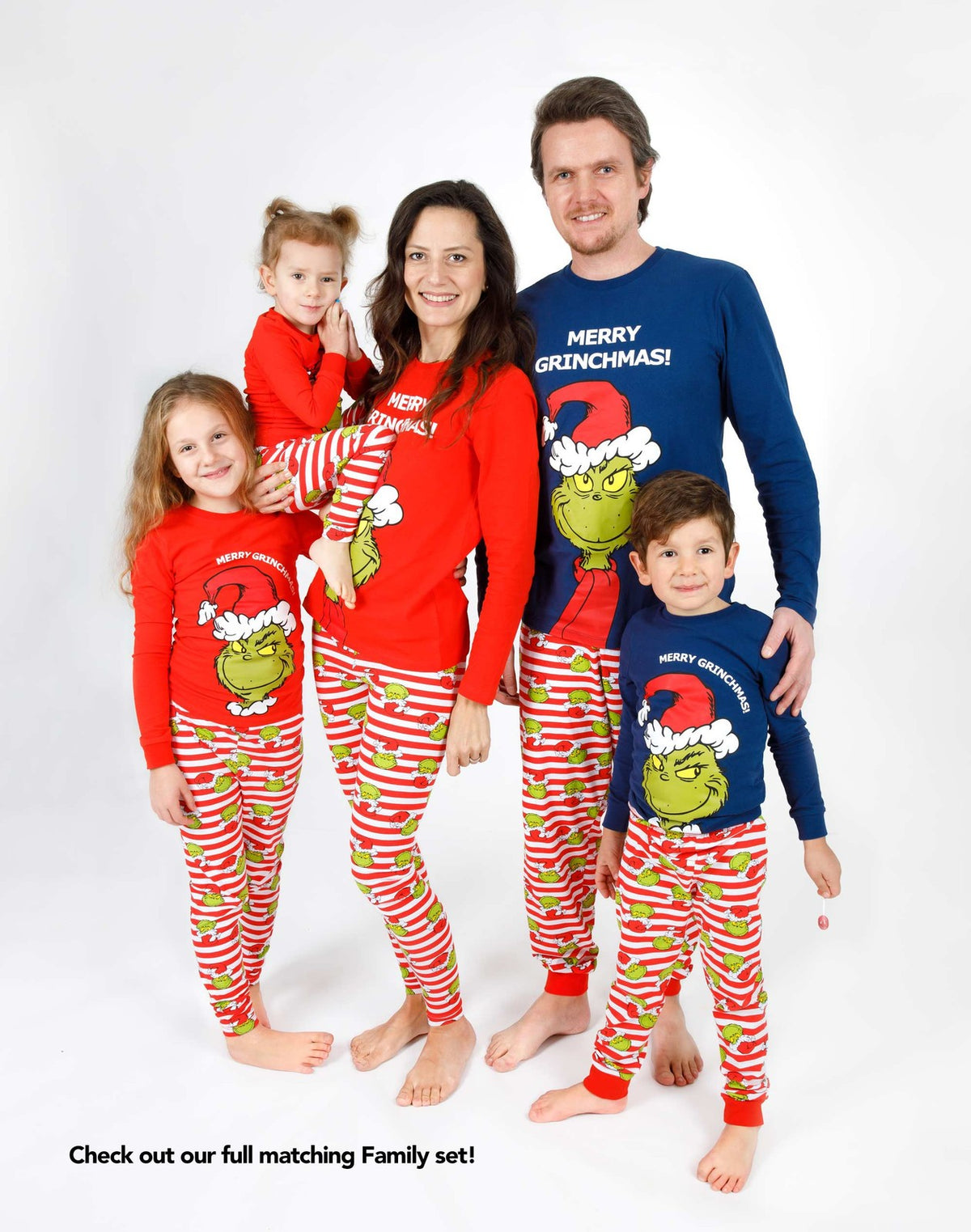 The Grinch Long Sleeve Long Leg Pyjama Set | Unisex Kids Blue | Official Merch