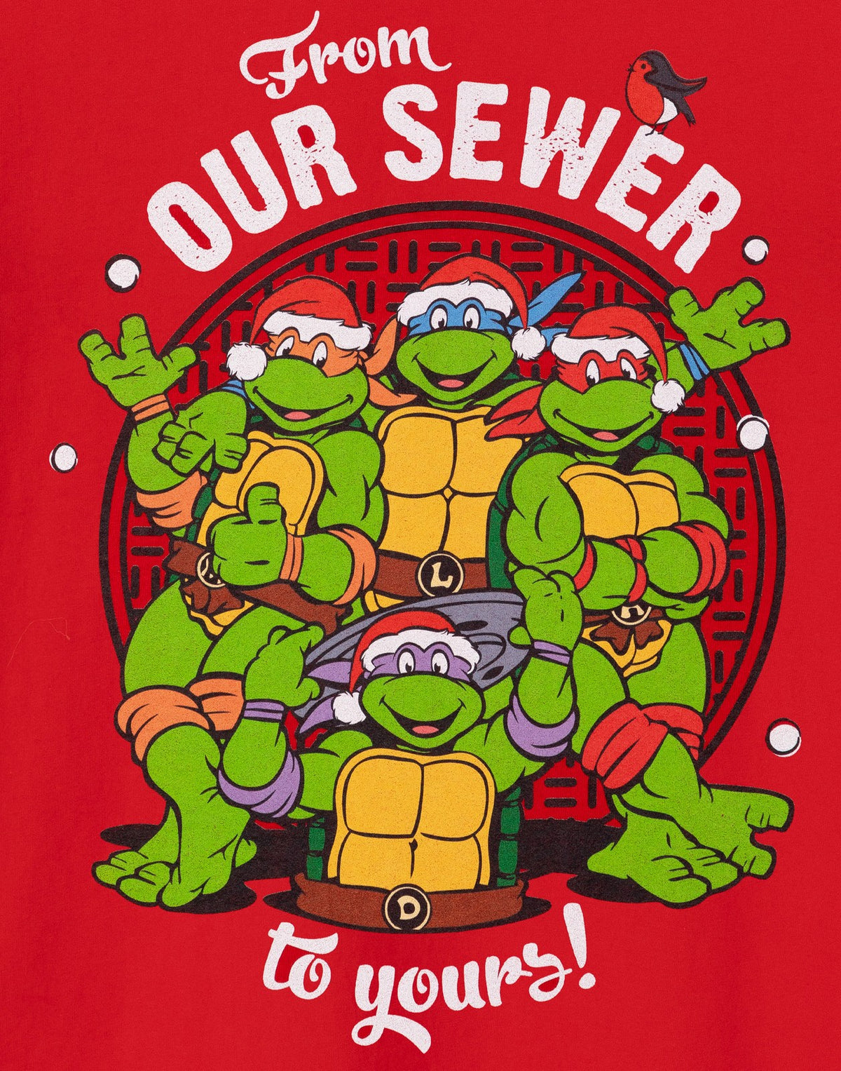 Teenage Mutant Ninja Turtles Short Sleeved T-Shirt | Mens Red | Official Merch