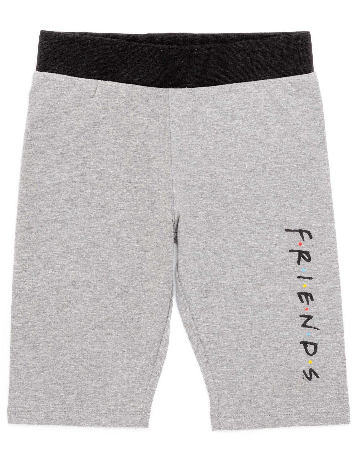 Friends Short Sleeve Cycling Short Pyjama Set | Girls Black | Official Merch