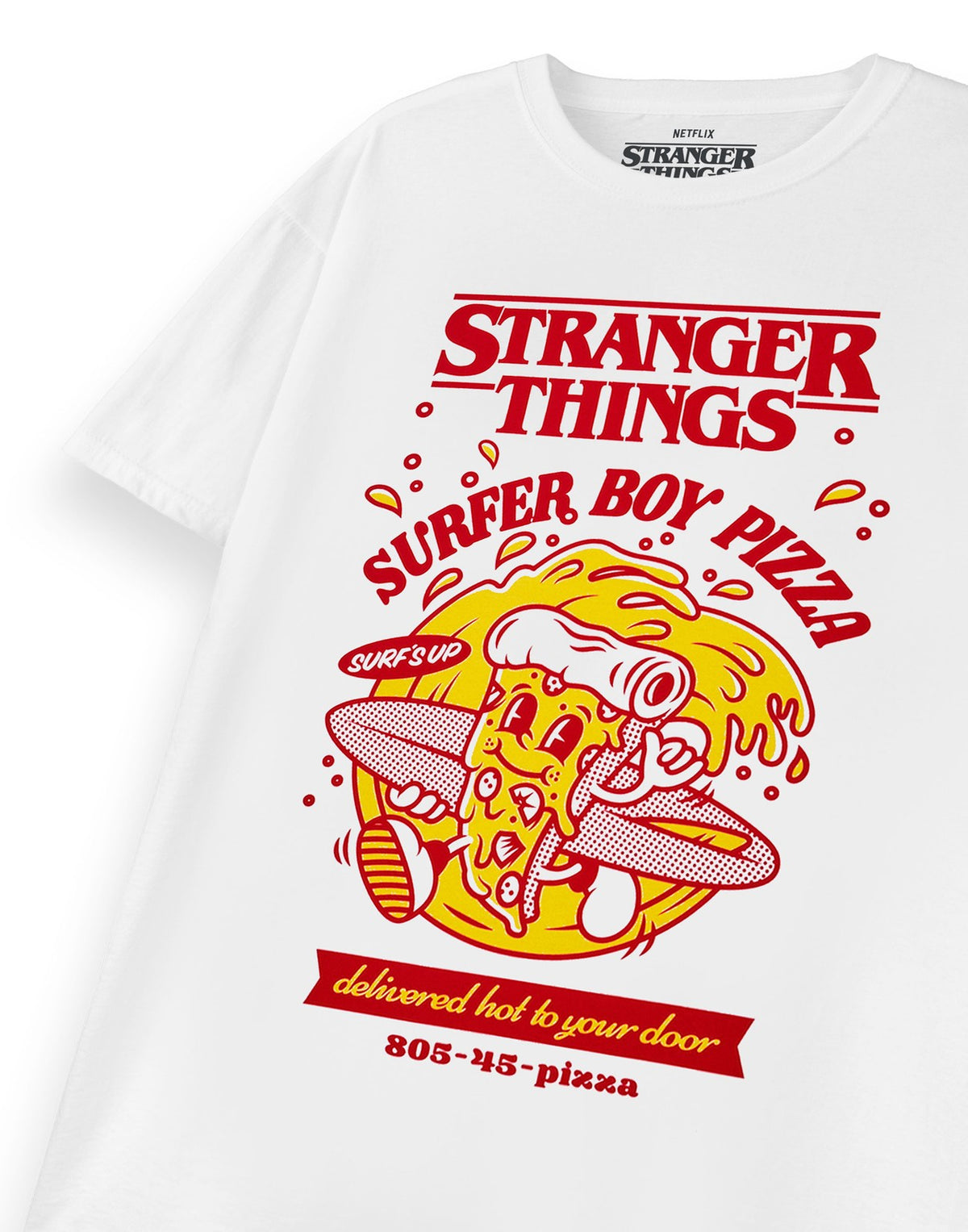 Stranger Things Short Sleeved T-Shirt | Unisex White | Official Merch