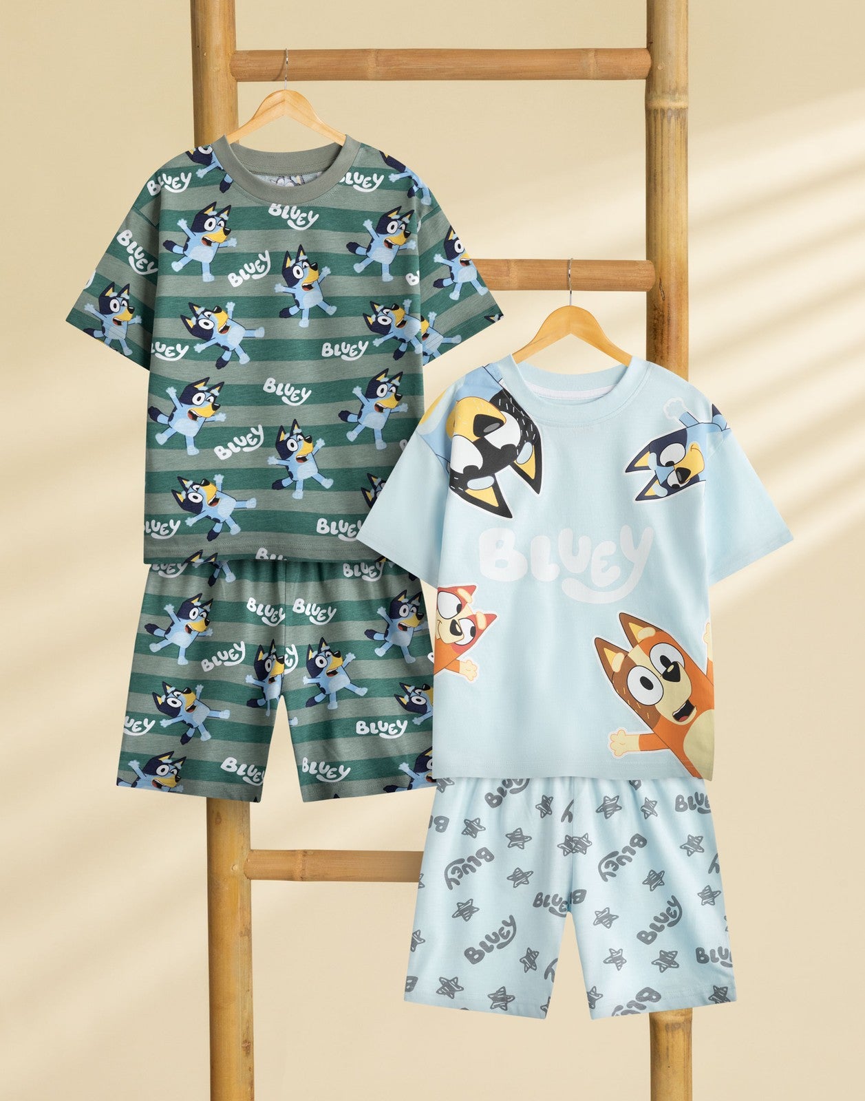Bluey Multi-Pack of 2 Short Sleeve Short Leg Pyjama Set | Boys Multicoloured | O