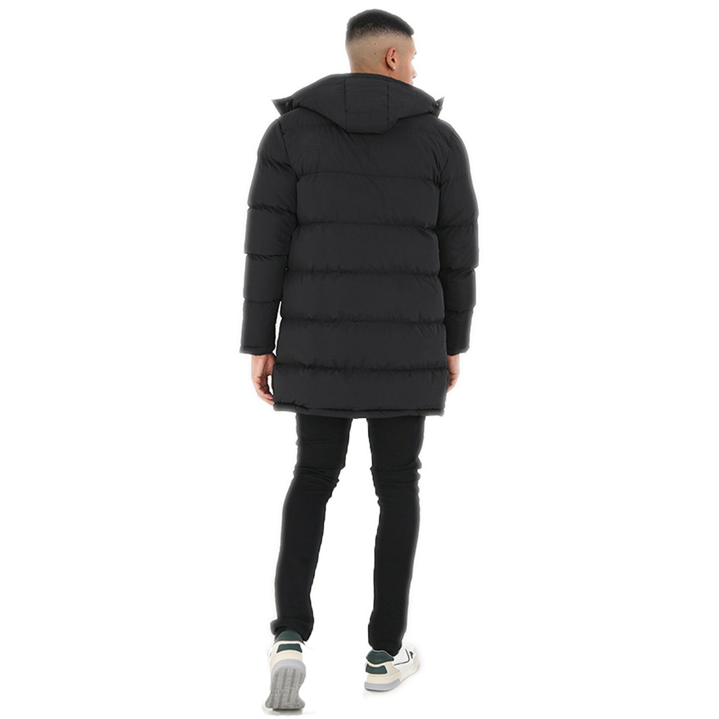 BRAVE SOUL MEN QUILTED HOODED PADDED BOMBER JACKET WARM BUBBLE PUFFER PUFFA COAT