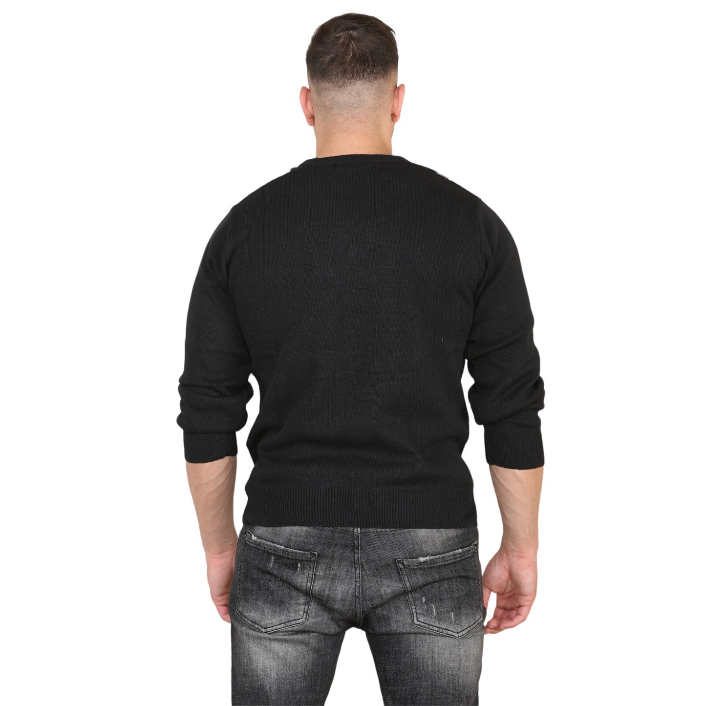 MENS AZTEC PATTERN CARDIGAN ZIP POCKET THICK WINTER WARM SWEATER KNITTED JUMPER