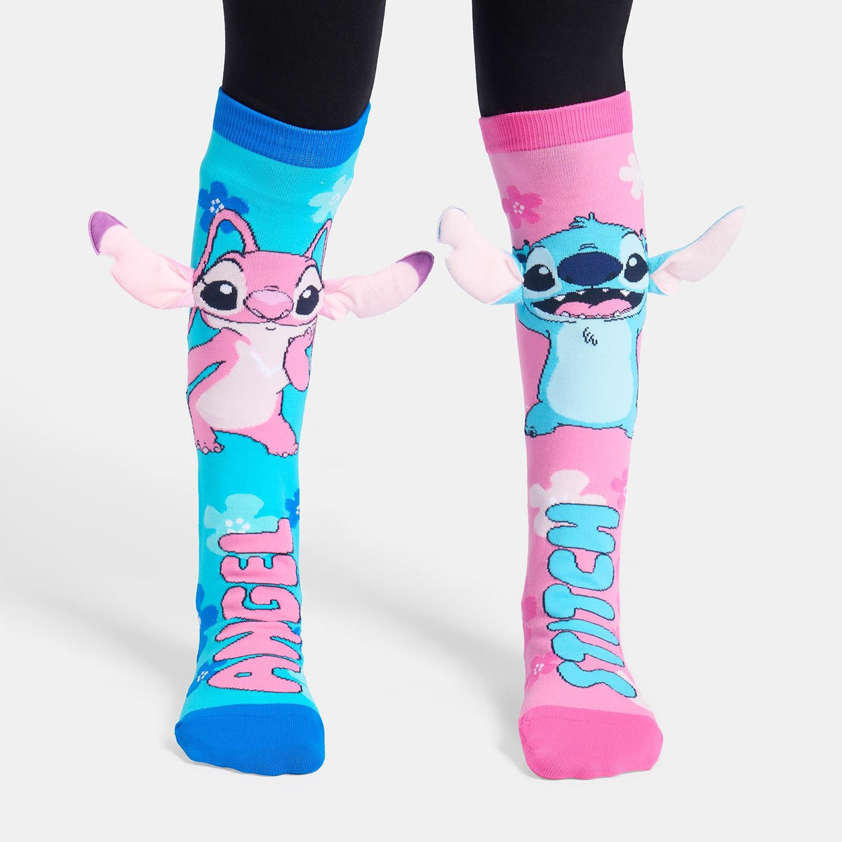 OHS x Stitch Socks Kids Novelty Knee High Warm Fluffy Fleece Winter Sock