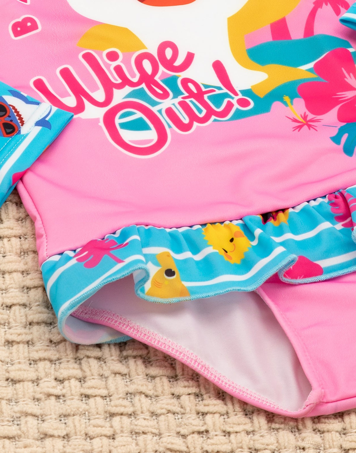 Baby Shark 1 Piece Surf Suit | Girls Pink | Official Merch