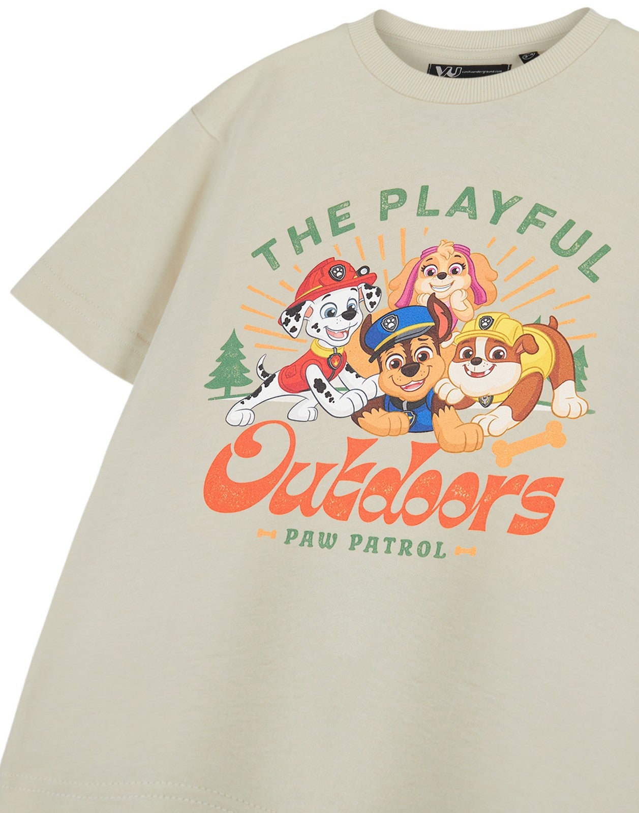 Paw Patrol Short Sleeved T-Shirt | Boys Oatmeal | Official Merch