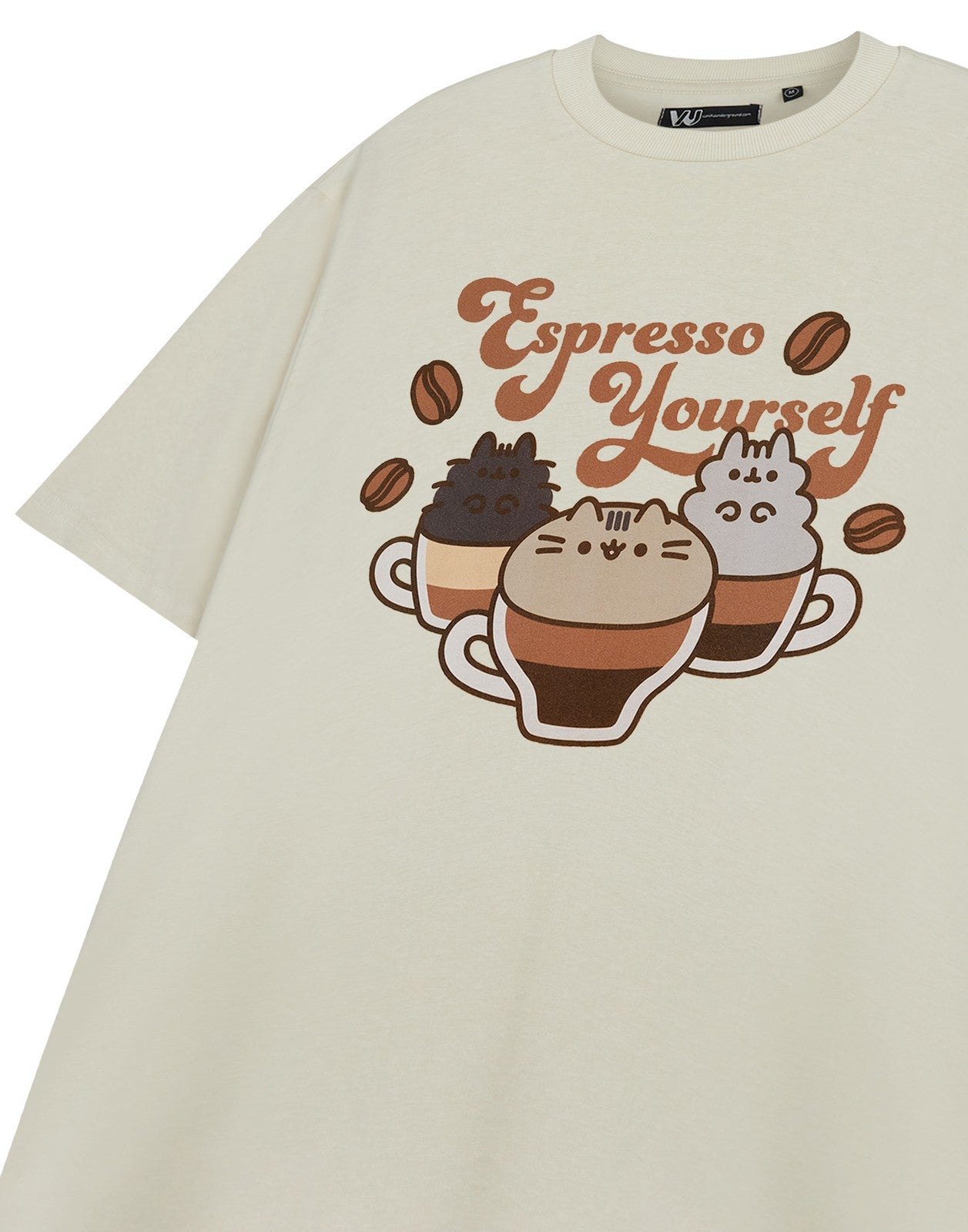 Pusheen Short Sleeved T-Shirt | Womens Oatmeal | Official Merch
