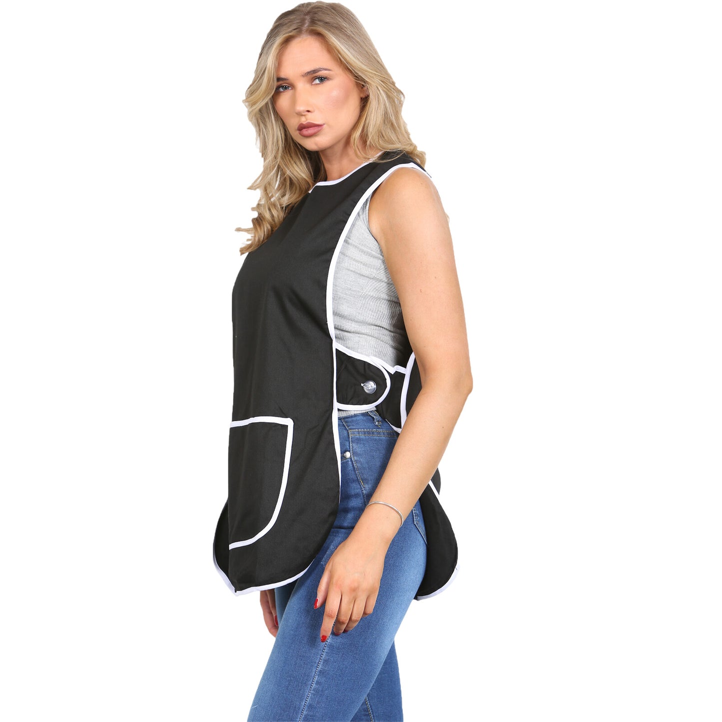 LADIES TABARD WOMENS TABBARD APRON WITH POCKET KITCHEN CLEANING CHEF WORK WEAR