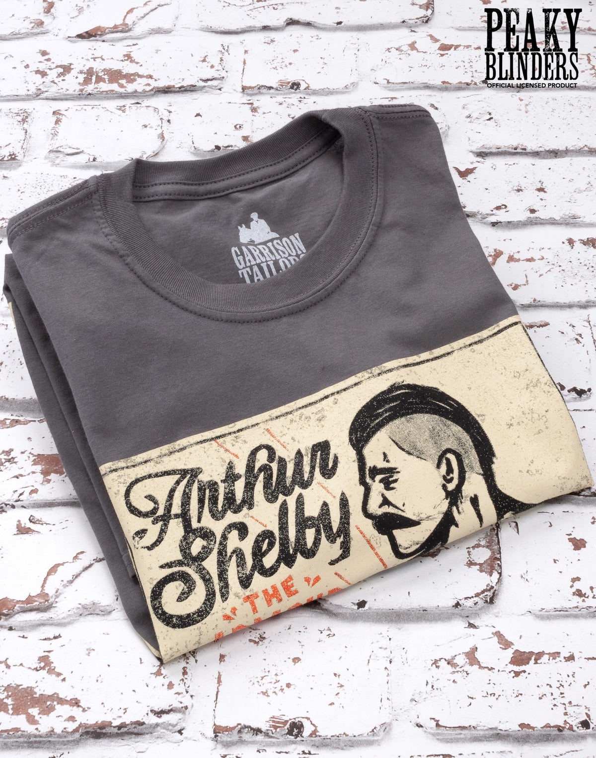 Peaky Blinders Short Sleeved T-Shirt | Mens Grey | Official Merch