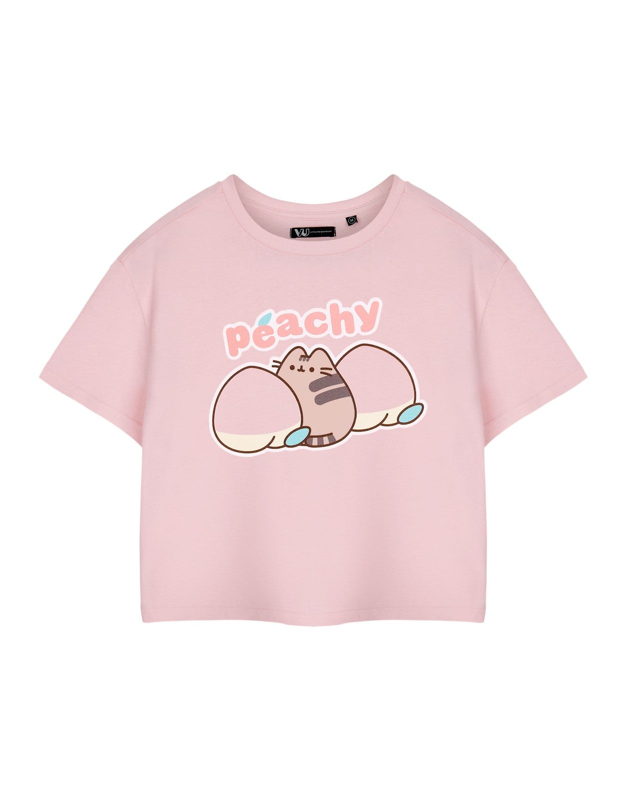 Pusheen Cropped Short Sleeved T-Shirt | Womens Pink | Official Merch