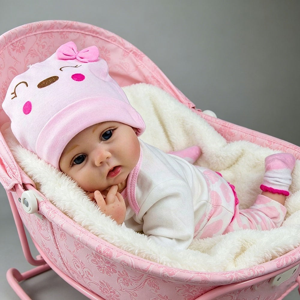 Handmade Reborn Baby Dolls Vinyl Silicone Lifelike Newborn Girl Doll Babies Gift
