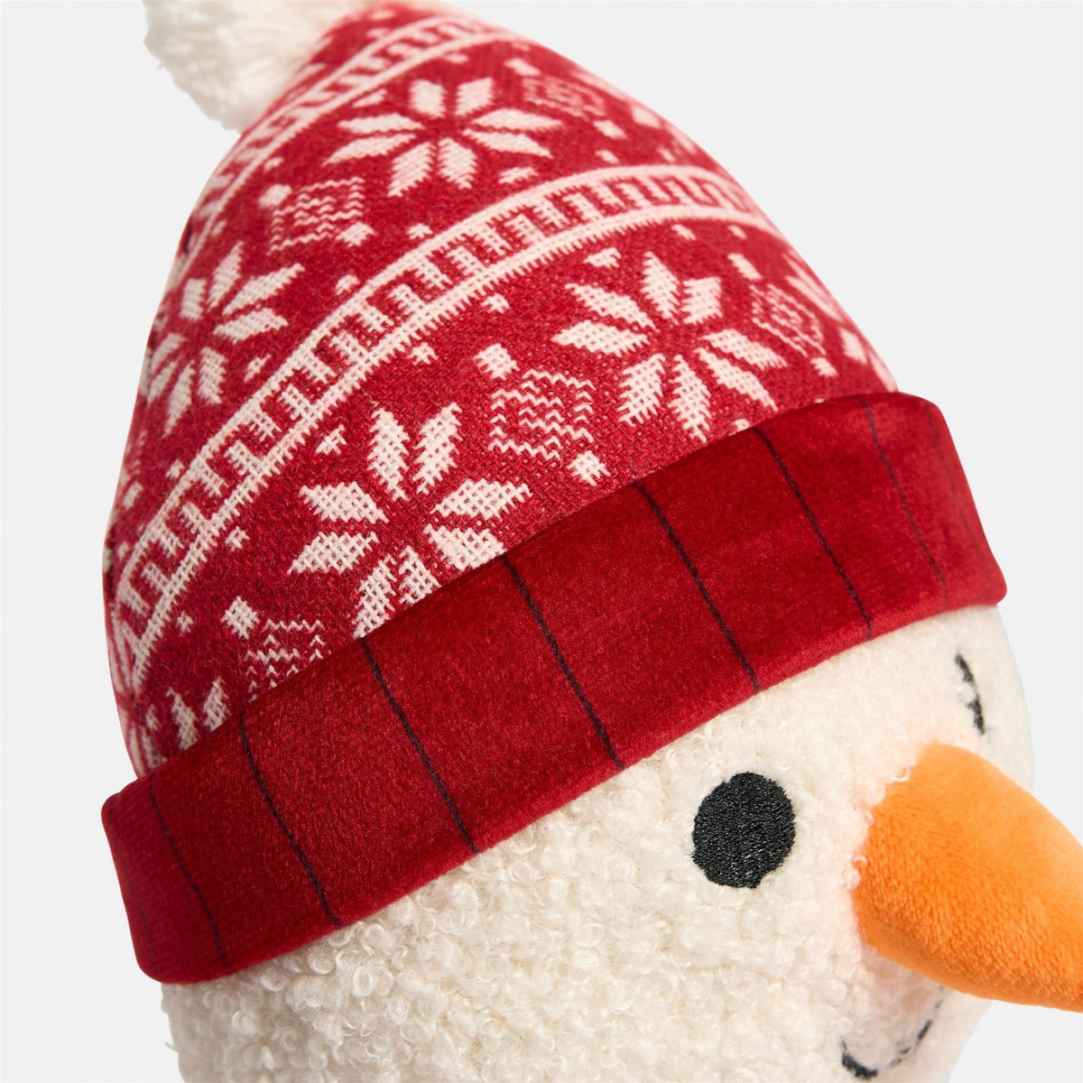 OHS Snowman Decorative Cushion Xmas Filled Scatter Pillow Festive Home Decor