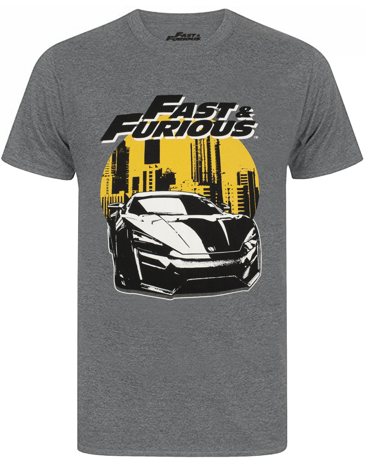 Fast And Furious Short Sleeved T-Shirt | Mens Charcoal | Official Merch