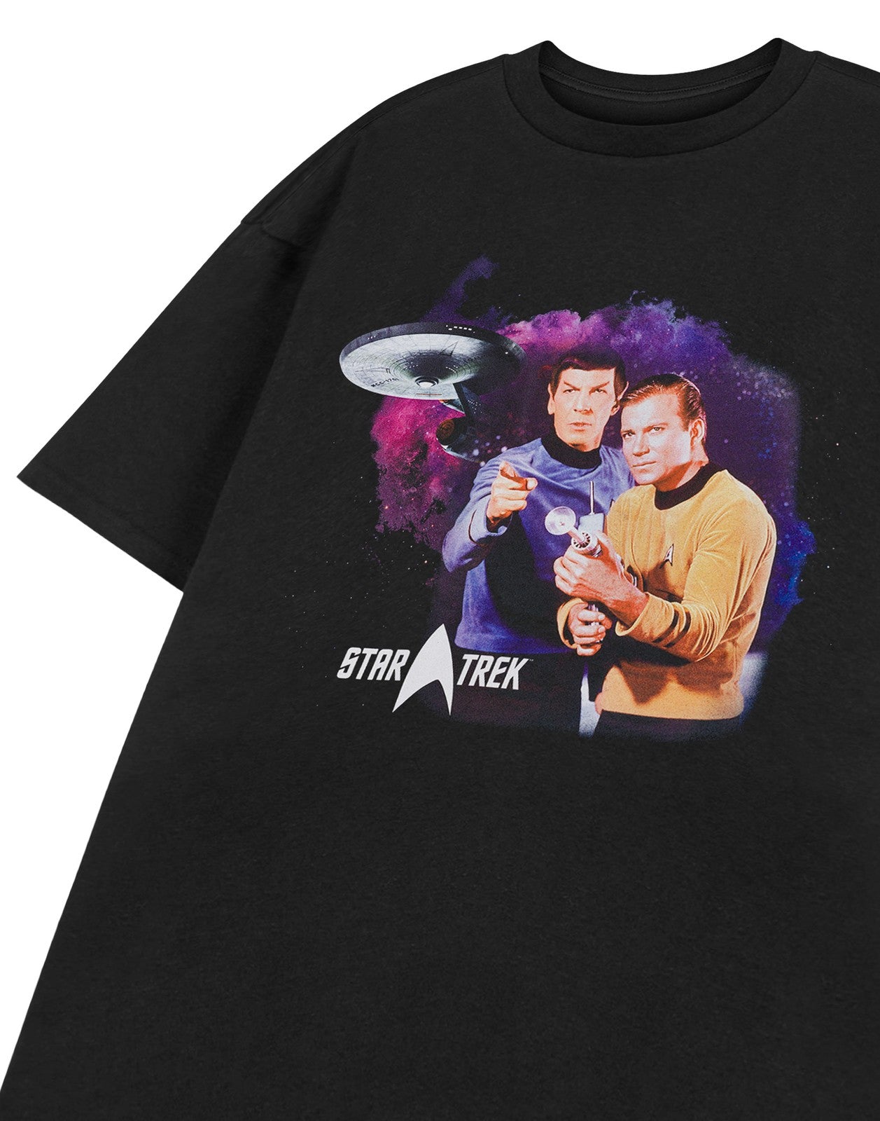 Star Trek Short Sleeved T-Shirt | Mens Black | Official Merch