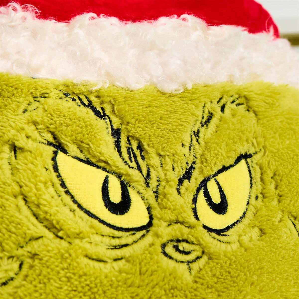 OHS x Grinch Cushion Kids Xmas Cuddle Reading Pillow Soft Teddy Fleece Bed Chair