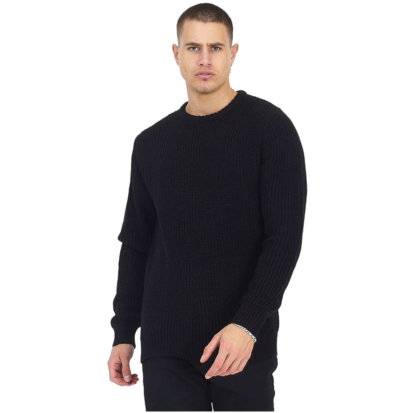 BRAVE SOUL CREW NECK JUMPERS MENS CLASSIC CASUAL KNITTED PULLOVER WINTER SWEATER