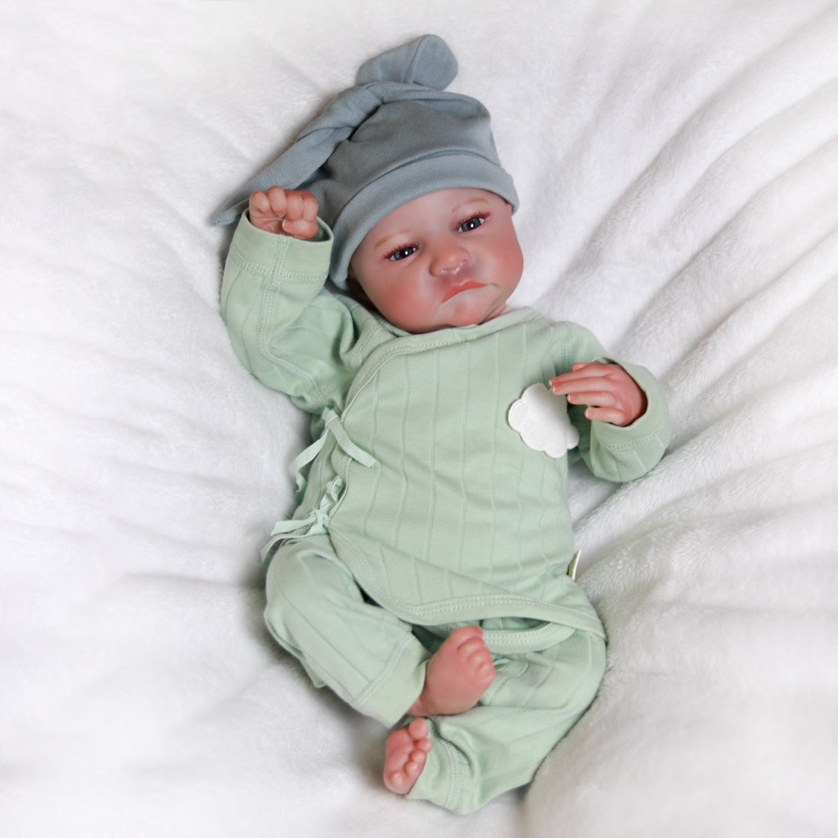 18" Reborn Dolls Life Like Newborn Baby Vinyl Silicone Realistic Boy Doll Gift