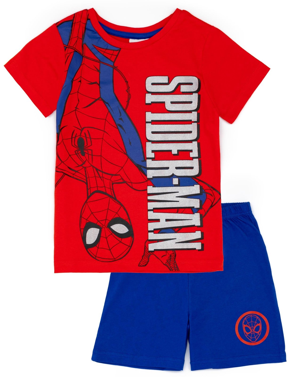 Marvel Short Sleeve Short Leg Pyjama Set | Boys Blue/Red | Official Merch