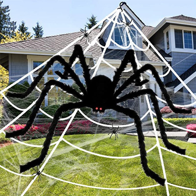 6.6FT Giant Halloween Spider Decor Scary Outdoor Yard Party Decoration