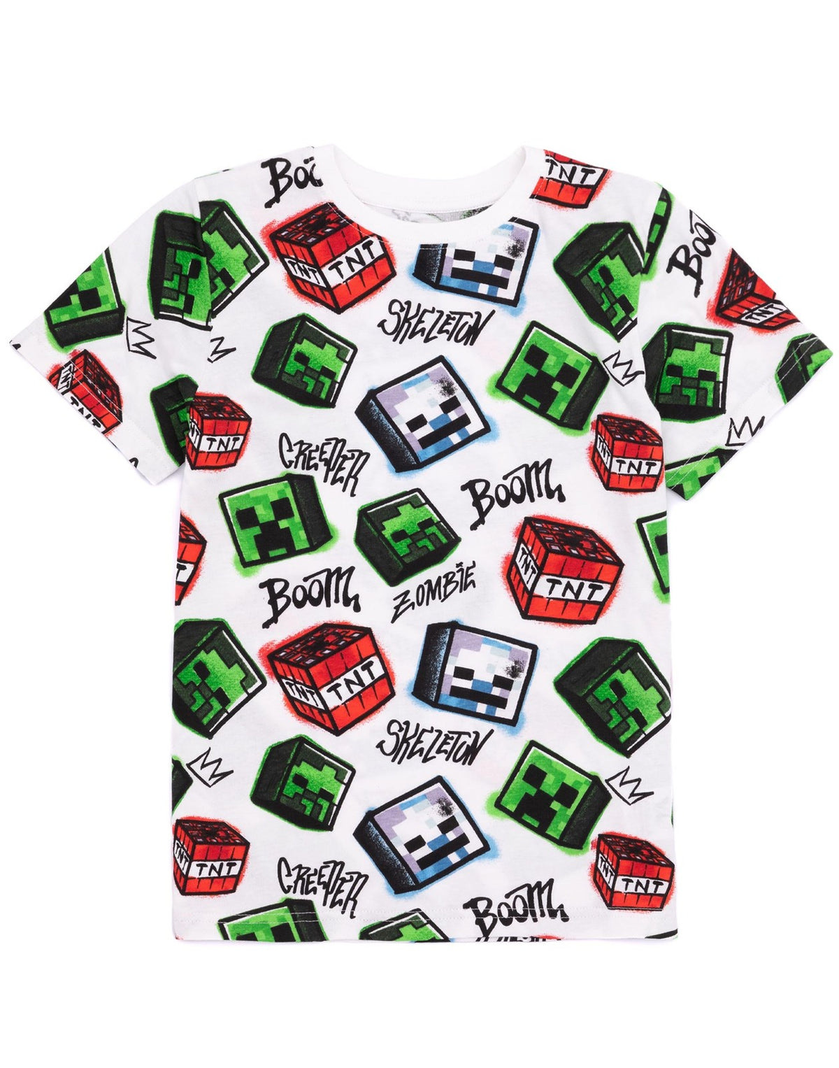 Minecraft Multi-Pack of 2 Short-Sleeved T-Shirts | Boys Multicoloured Gaming | O