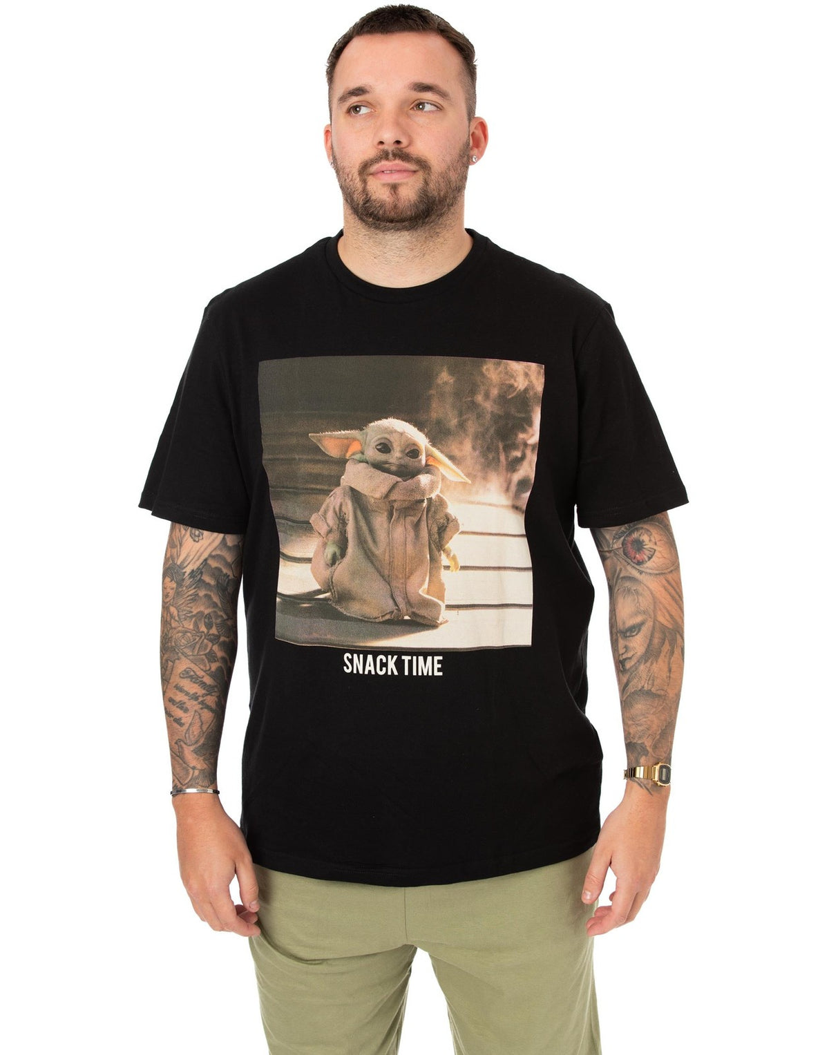 Star Wars Short Sleeve Long Leg Pyjama Set | Mens Black Green | Official Merch