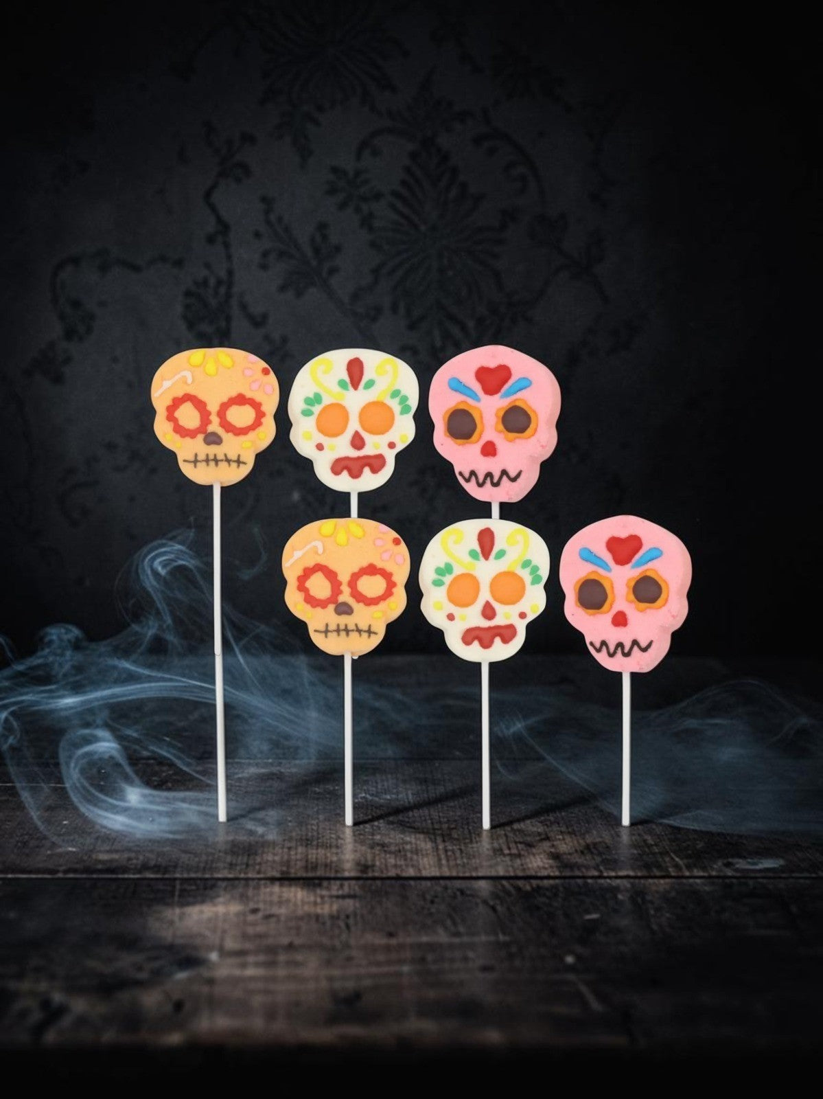 Skull Mallow Lollipops Halloween Fruit Flavoured Sweets 35g each 3, 6 or 12 Pack