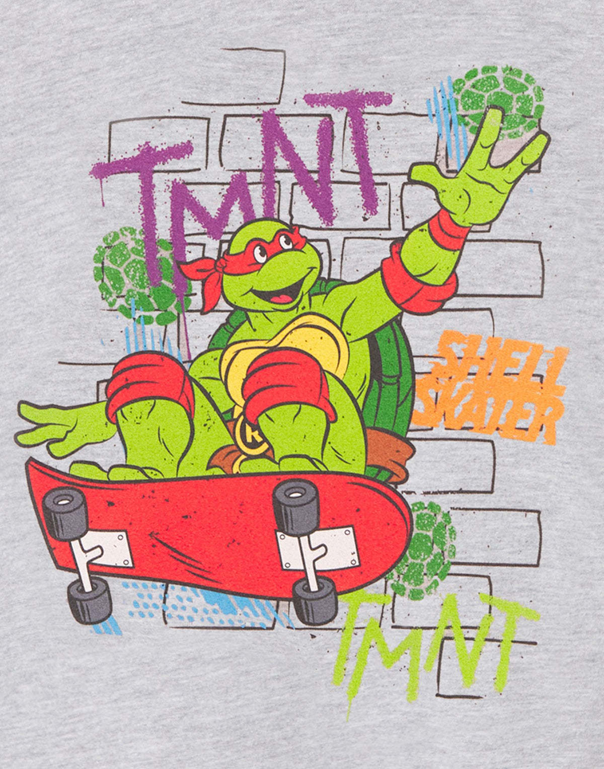 Teenage Mutant Ninja Turtles Hoodie | Boys Grey Marl | Official Merch