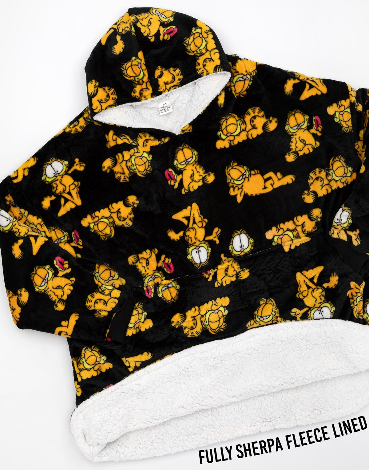 Garfield Blanket Hoodie | Mens Black | Official Merch