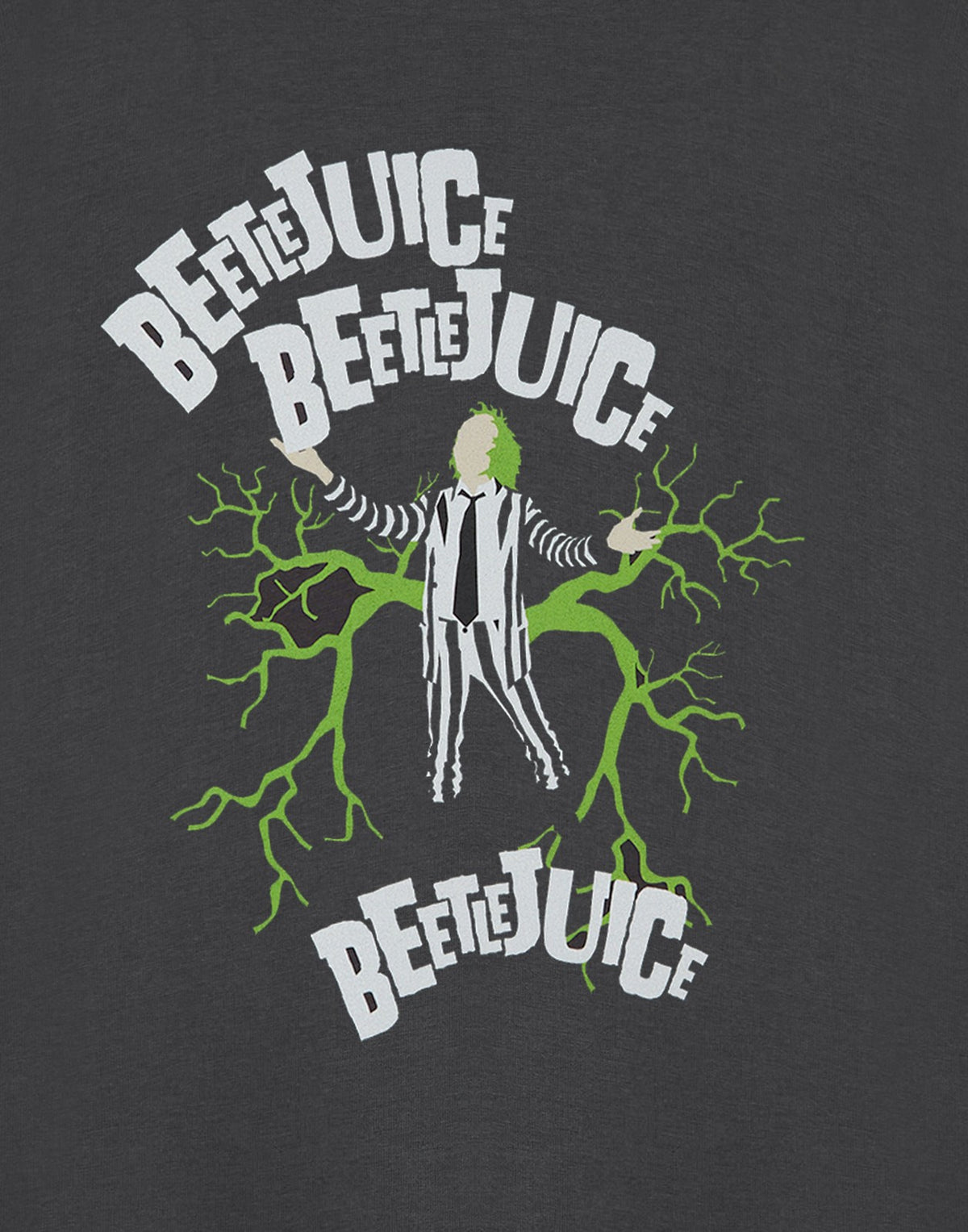 Beetlejuice Short Sleeved T-Shirt | Unisex Kids Charcoal | Official Merch