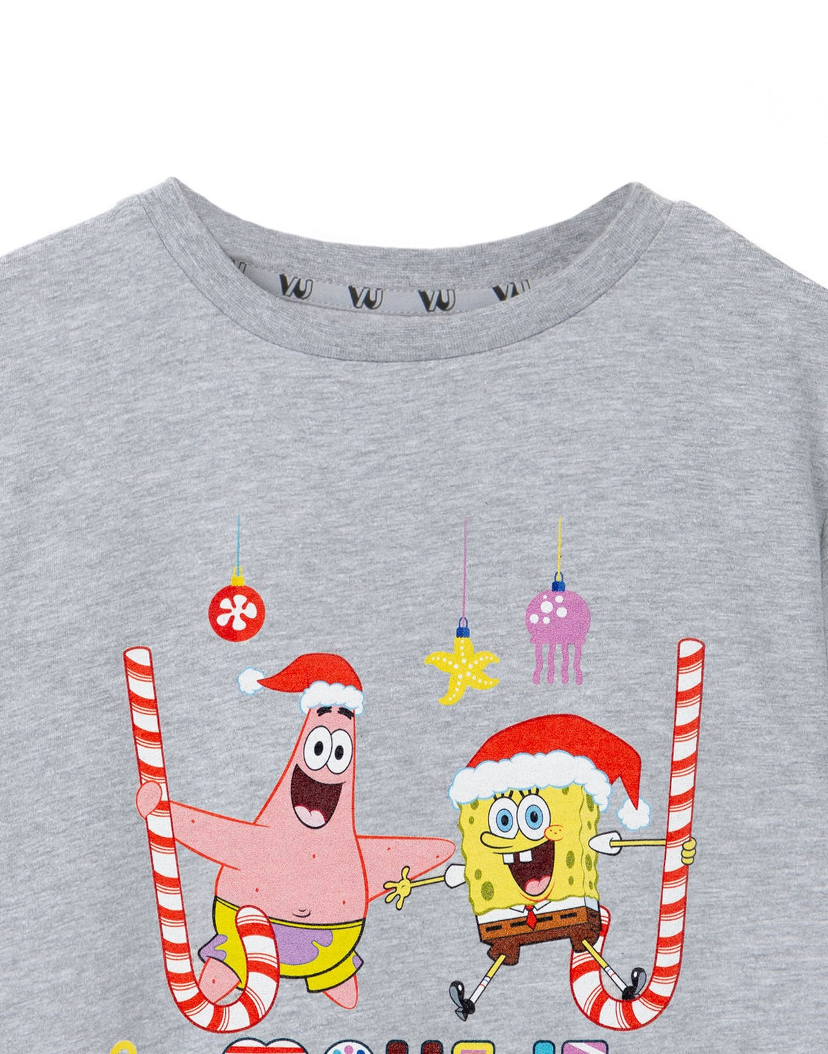 SpongeBob SquarePants Short Sleeved T-Shirt | Unisex Kids Grey Marl | Official M