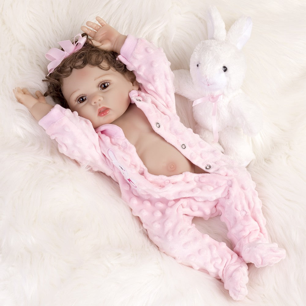Full Body Vinyl Silicone Reborn Dolls Lifelike Baby Twins Newborn Baby Girl Gift