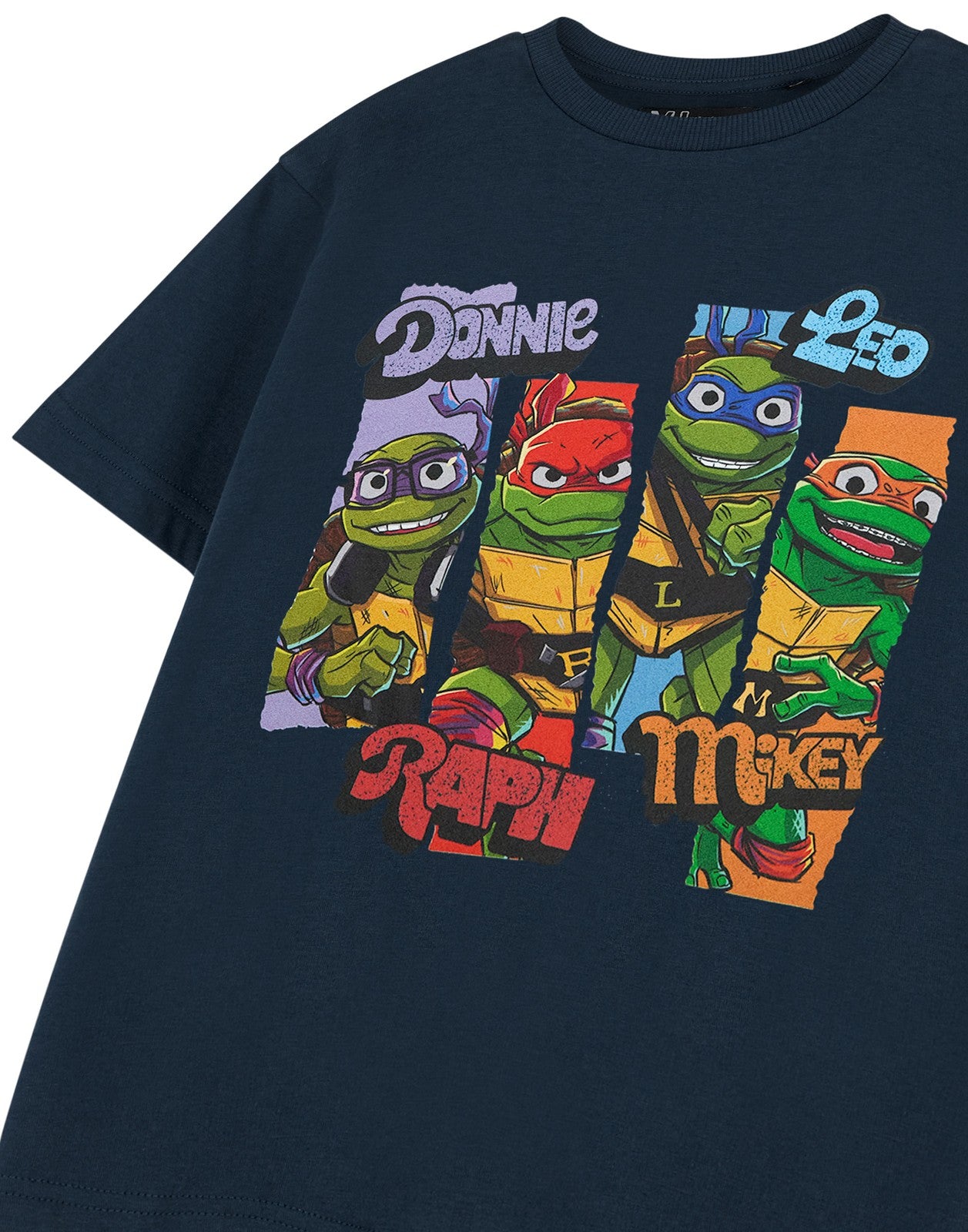 Teenage Mutant Ninja Turtles Short Sleeved T-Shirt | Boys Navy | Official Merch