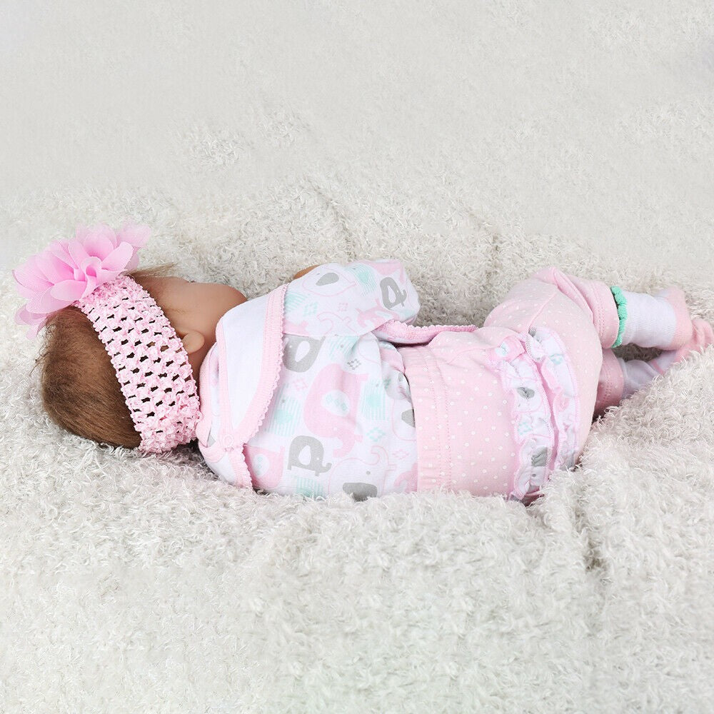 22" Reborn Dolls Realistic Baby Girl Doll Silicone Vinyl Newborn Baby Twins Gift