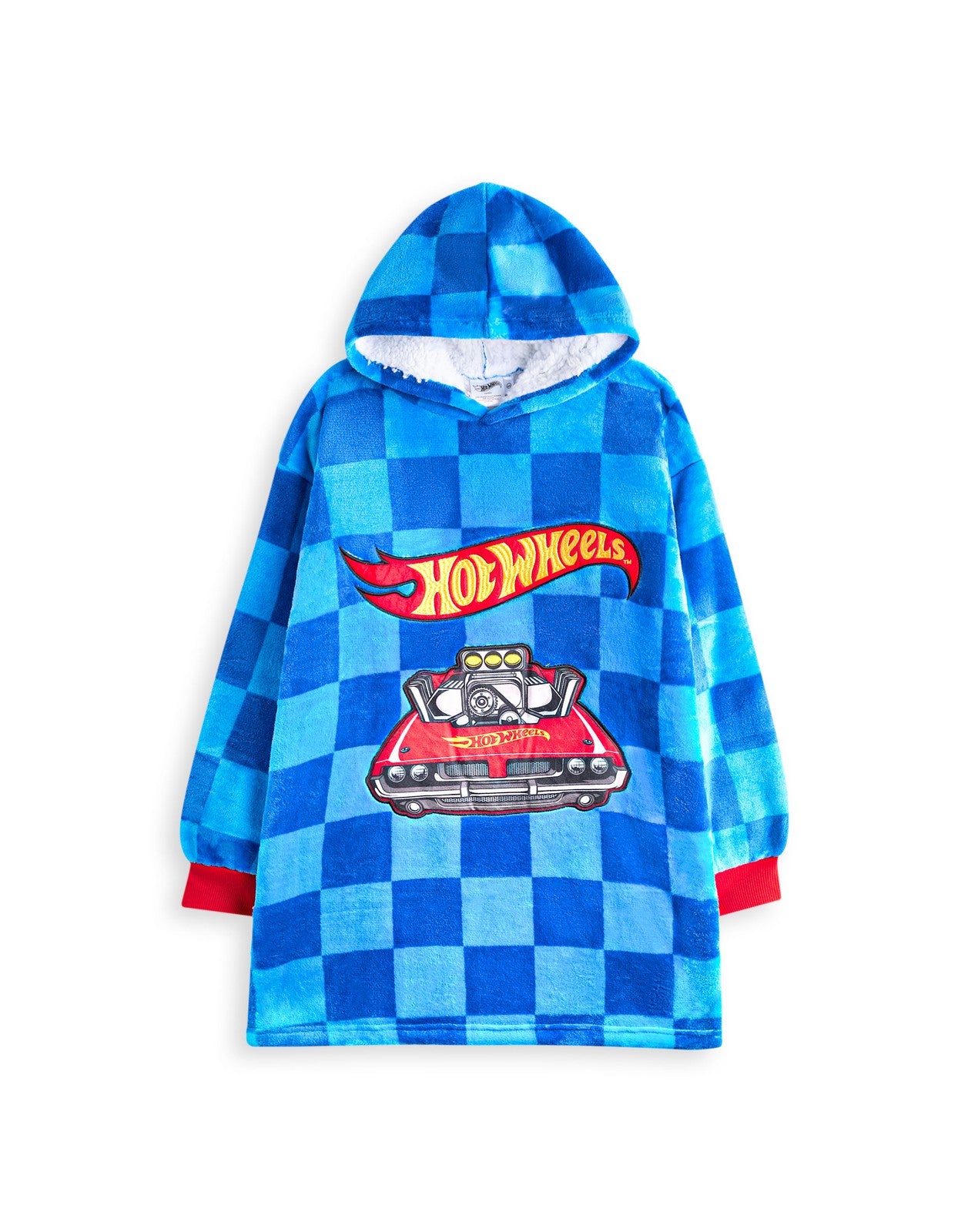 Hot Wheels Blanket Hoodie | Boys Blue | Official Merch