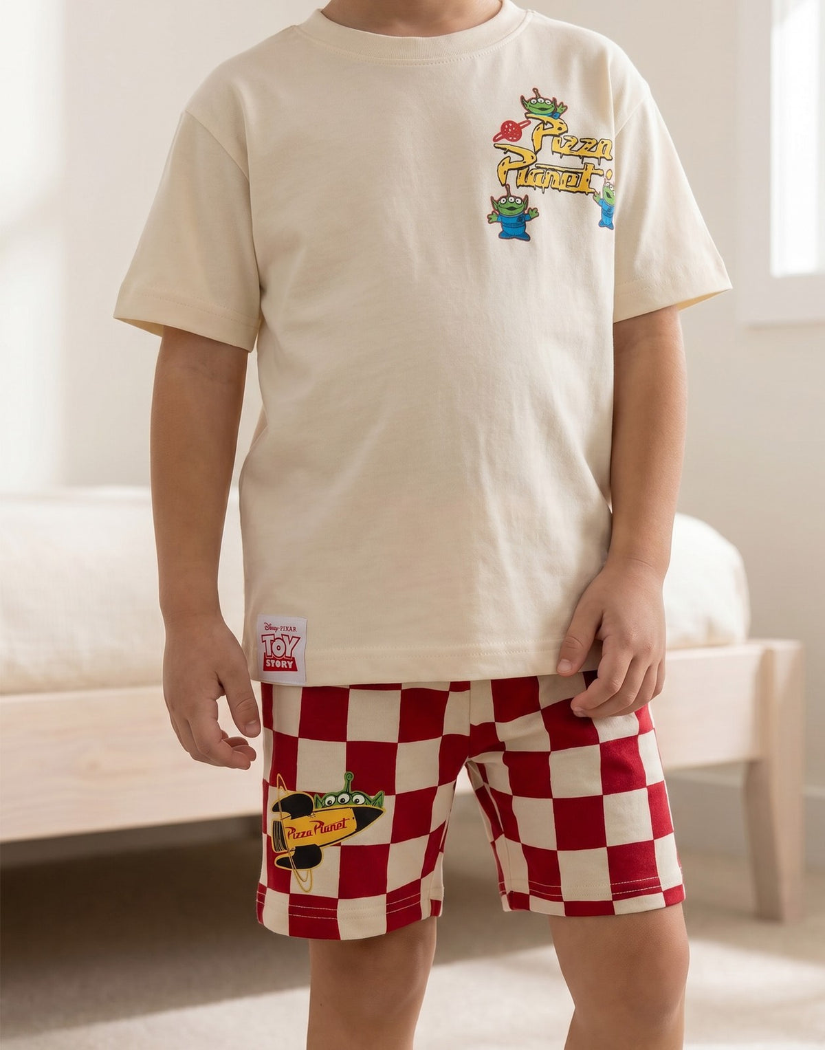 Disney T-Shirt and Shorts Set | Boys Beige | Official Merch