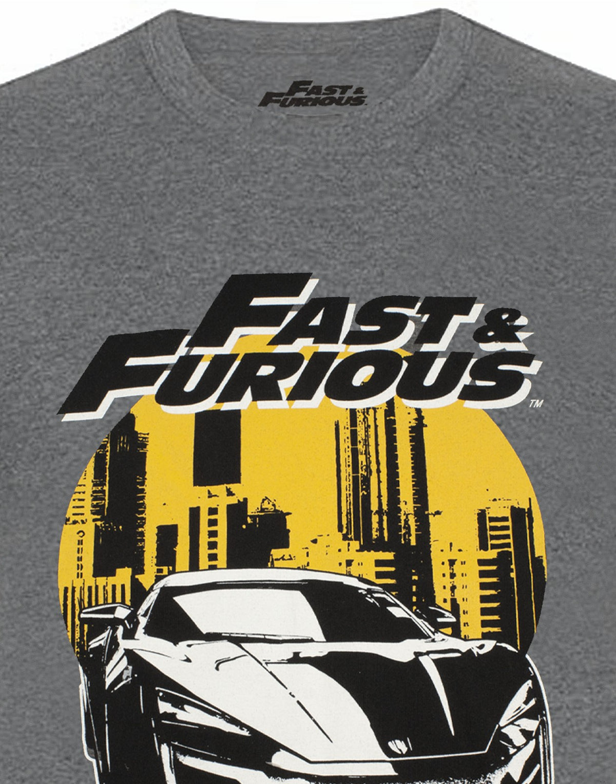 Fast And Furious Short Sleeved T-Shirt | Mens Charcoal | Official Merch