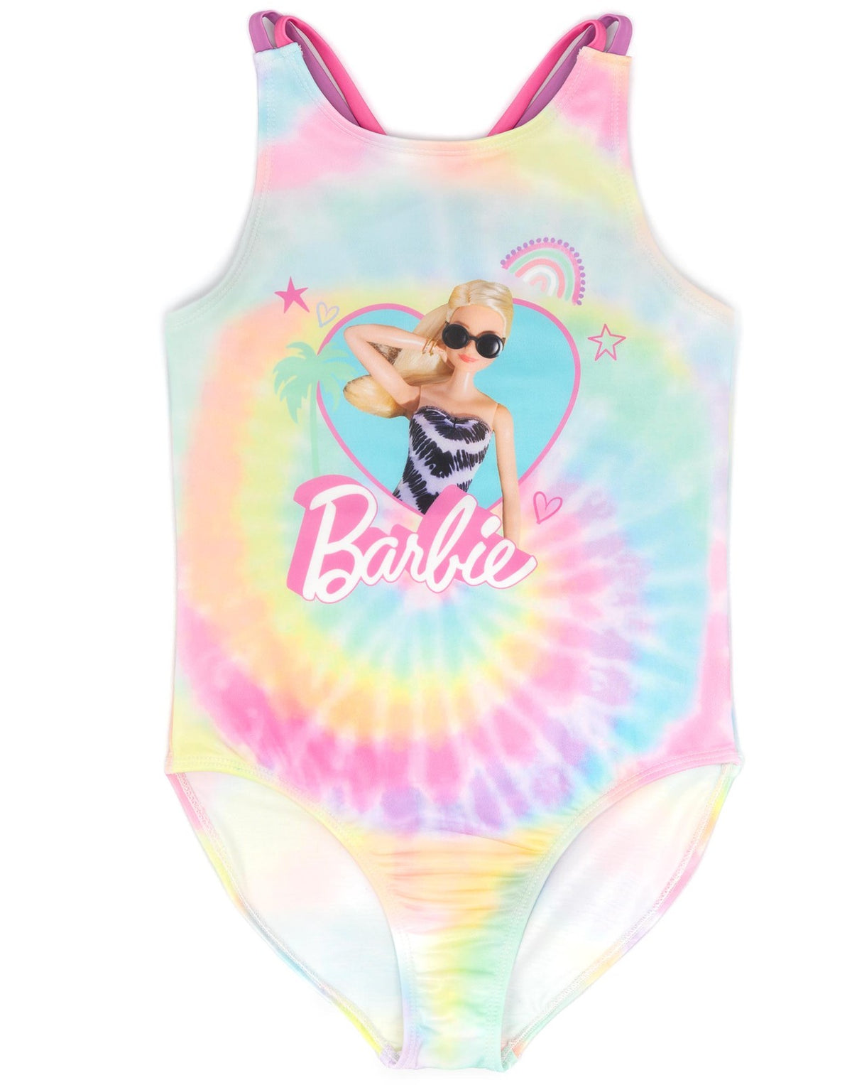 Barbie 1 Piece Swimming Costume | Girls Multicoloured | Official Merch