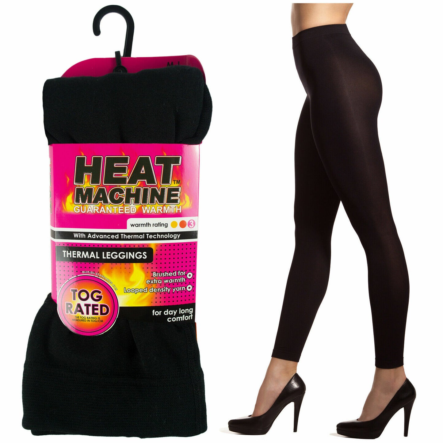 LADIES WINTER THERMAL TOG RATED HEAT MACHINE BRUSHED INSIDE LEGGINGS WARM TIGHT