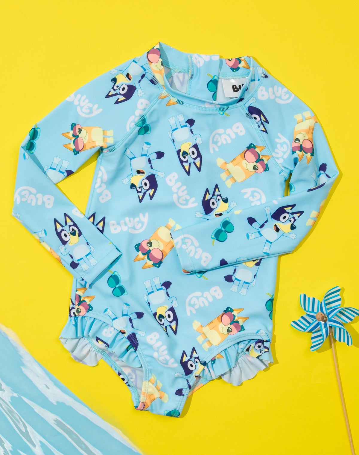 Bluey 1 Piece Swimming Costume | Girls Blue | Official Merch